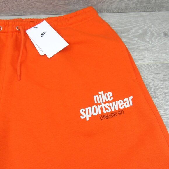 Nike Sportswear Jogger Pants Mens Size Large Orange Standard Fit Taper Leg NEW - Picture 5 of 15